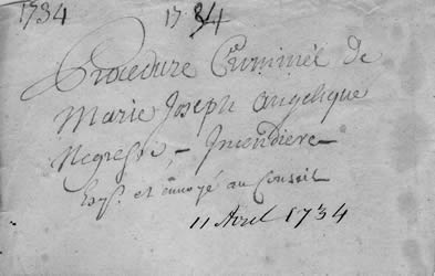 [ Title Page of the Trial Documents, Porlier, Charles-Cyprien, Archives nationales du Qubec, Centre de Montral TL4, S1 4136 ]