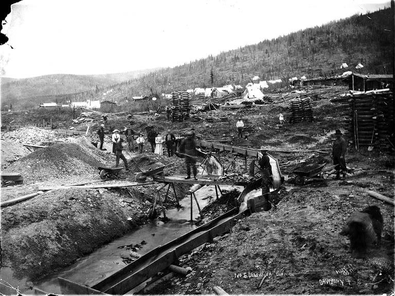 [ Mining operation on Dominion Creek ]