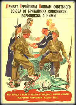 [ British government poster celebrating World War Two anti-Axis cooperation ]