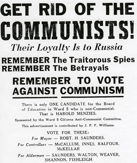 [ Anti-communist election advertisement ]