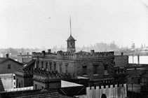 [ Court House and Jail, Bastion Square, Victoria, Union Hook and Ladder Building Behind ]