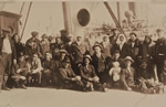 A delegation of Independent Doukhobors en route to the USSR, some of a very small number of Canadian Doukhobors who returned to Russia