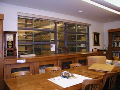 [ Storage Facilities of the Archives and Research Collections Centre, University of Western Ontario, Copyright Great Unsolved Mysteries Project, Jennifer Pettit,   ]