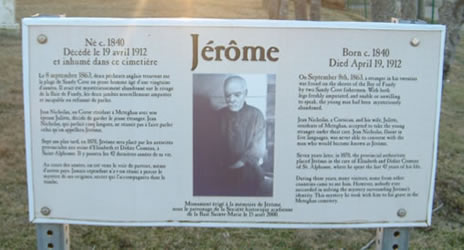 [ Plaque commmorative sur Jrme, cimetire de Meteghan ]