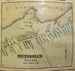 Comt de Digby, Nouvelle-cosse, carte dessine et grave  partir des arpentages authentiques, sous la direction de H.F. Walling (dtail de Meteghan)