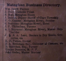 [ Digby County Nova Scotia, From actual surveys drawn & engraved under the direction of H.F. Walling (detail, Meteghan Business Directory), H.F. Walling,   ]