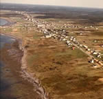 Vue arienne de la baie Sainte-Marie avec Meteghan  l'avant plan s'en allant jusqu' Meteghan-le-Centre (Nouvelle-cosse, Canada)