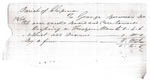Facture de George Benison, 1861 (photo)