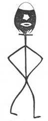 Chilcotin Stick Figure from Tree Carving near Anahim Lake