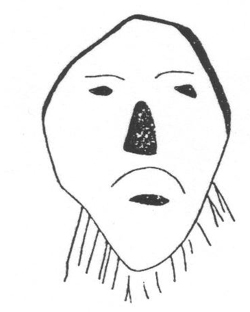 [ Chilcotin Face Carved on Tree Near Anahim Lake, Unknown Artist,   ]