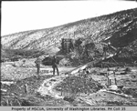 Miners working a flume, Hunker Creek