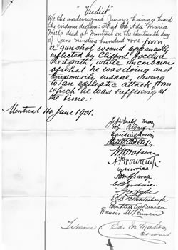 [ Le rapport du coroner — Ada Mills Redpath (page 4) ]