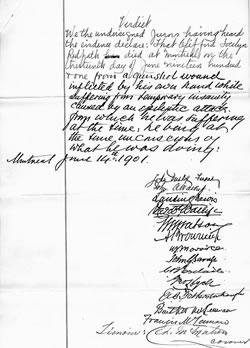 [ Le rapport du coroner — Jocelyn Clifford Redpath (page 2) ]