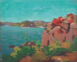 Lac au printemps (Rochers et eau)