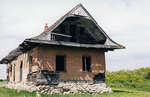 A community/prayer house near Kamsack, Saskatchewan reflects the tragic loss of material evidence of the Doukhobors' heroic pioneering efforts 