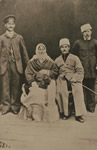 Peter Verigin with his sister and other visitors in Siberia