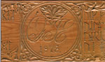 Faade de placard avec des inscriptions runiques datant de 1878. Collections du Muse national de Reykjavik.