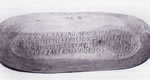 Le fond dun bol de lait en bois, de Liden, lvdalen, Darlarna, Sude. Datant de 1792