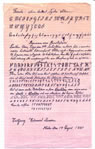 Lettre de Carl Emil Larsson, 1883. Collection Edward Larsson. DAUM, Archives de dialectes et dethnologie, Ume, Sude.