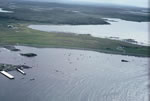 Pointe sparant Epaves Bay de Medee Bay 