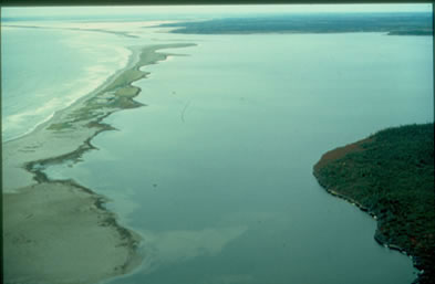 Kouchibouguac lagoons behind sandbars